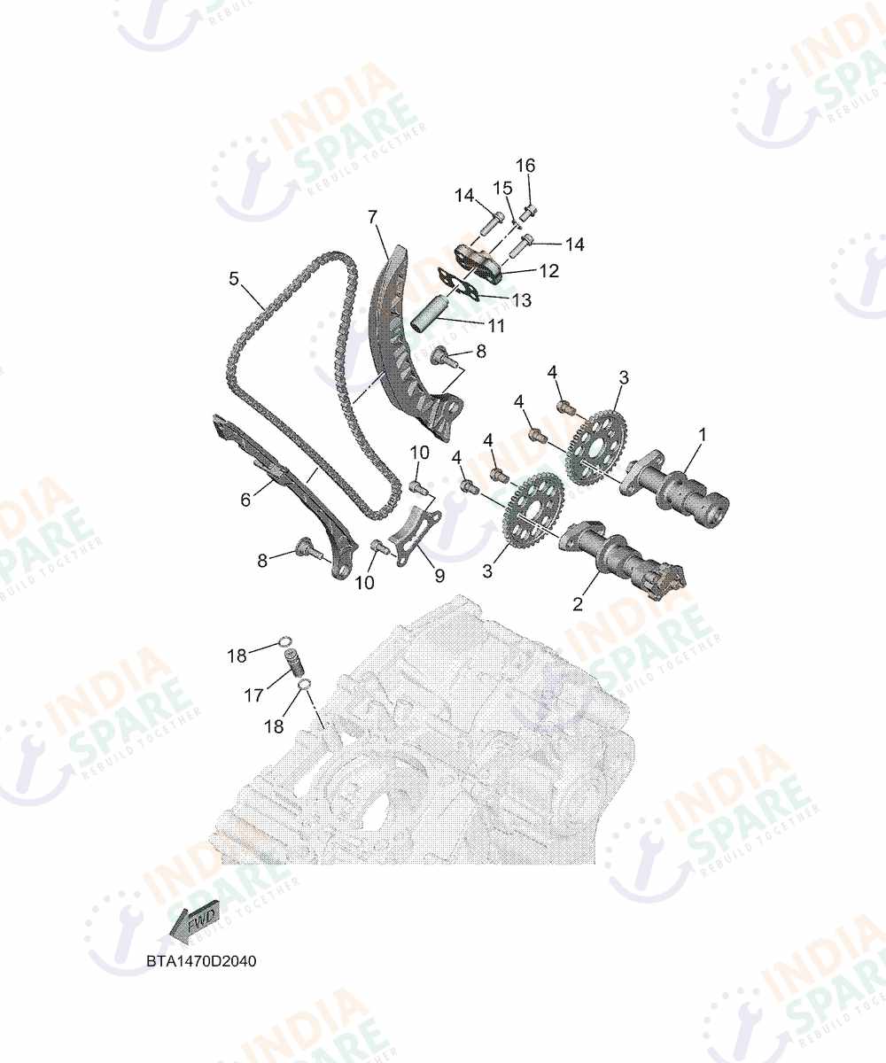 YAMAHA D921 R2 200CC Series CAMSHAFT & CHAIN
